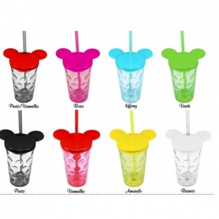 COPO ACRÍLICO 350ML COM TAMPA PERSONAGEM