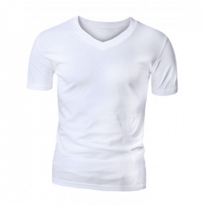 Camiseta Gola V Poliéster Branca - Adulto