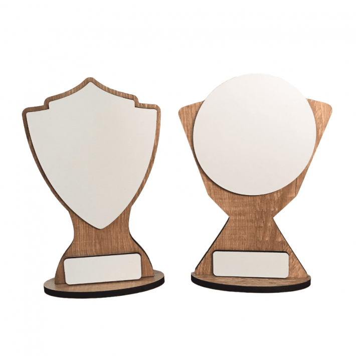 Troféu para Sublimação MDF amadeirado ou acrílico