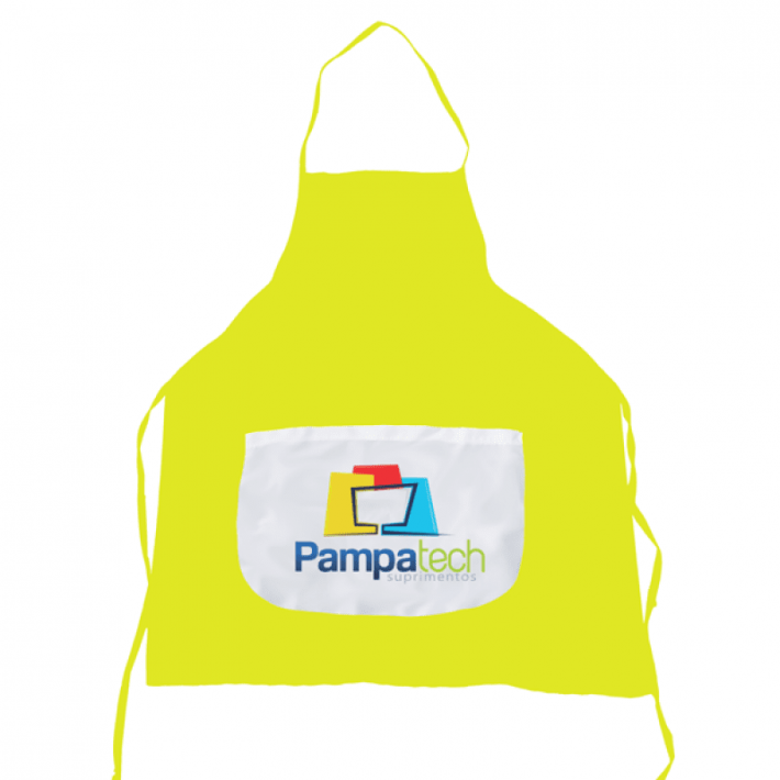 Avental Amarelo - Bolso Branco