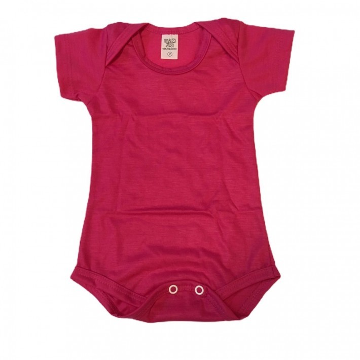 Body LISO Manga Curta - ROSA PINK - TAMANHOS P AO GG